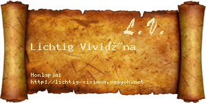 Lichtig Viviána névjegykártya